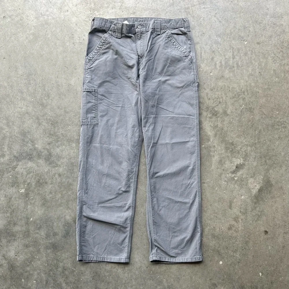 Men’s Carhartt Grey Work Pants - Picture 1 of 4